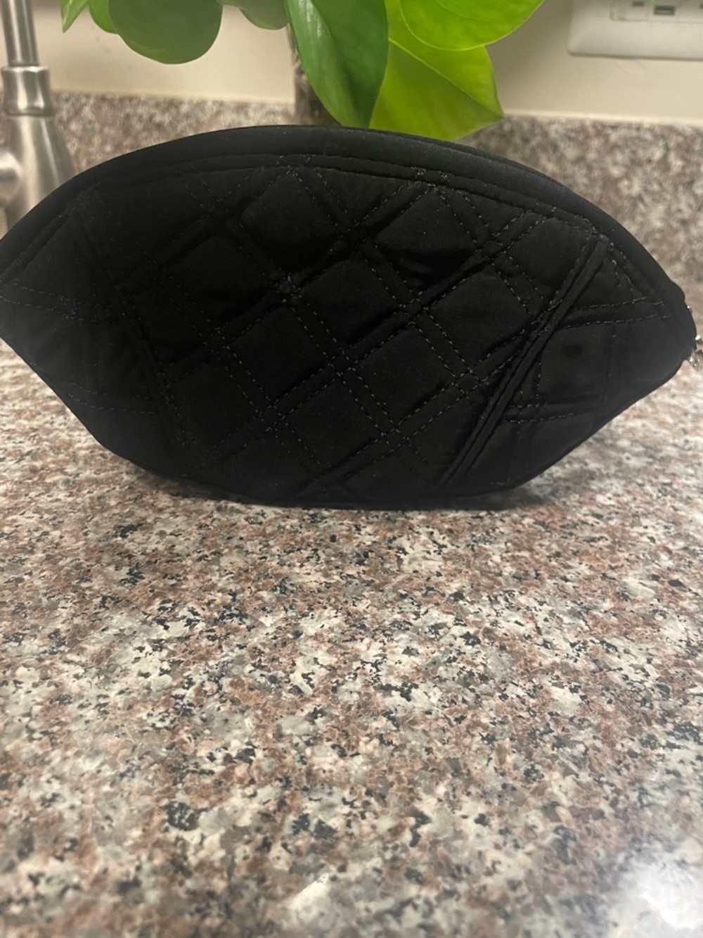 Vera Bradley Black Quilted Cosmetic Case